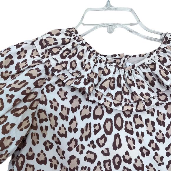 Janie and Jack Girl's Snow Leopard Print Dress size 10 - Picture 2 of 11